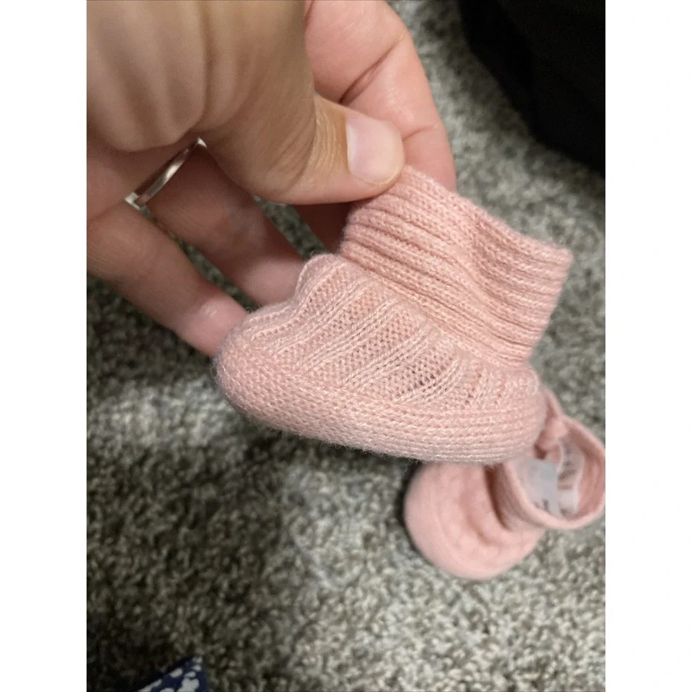 American Girl Bitty Baby Snowy Dreams Pink Slipper Shoes Only